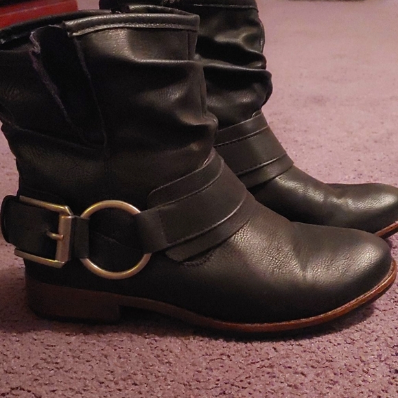 Black Leather Ankle boots